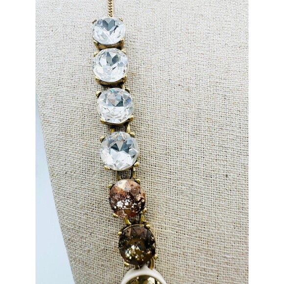 J.Crew gold tone mixed brulee Necklace 26” - Picture 4 of 6